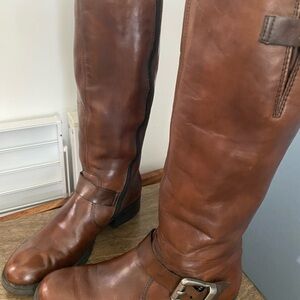 Rieker Brown Leather Footwear with Silver Detail